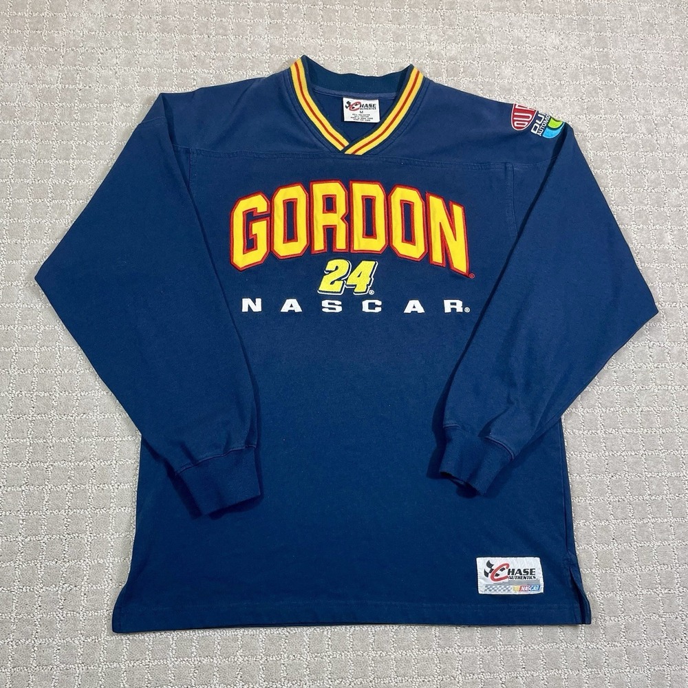 Vintage 90s Jeff Gordan 24 Nascar Racing Chase Authentic Medium Sweatshirt